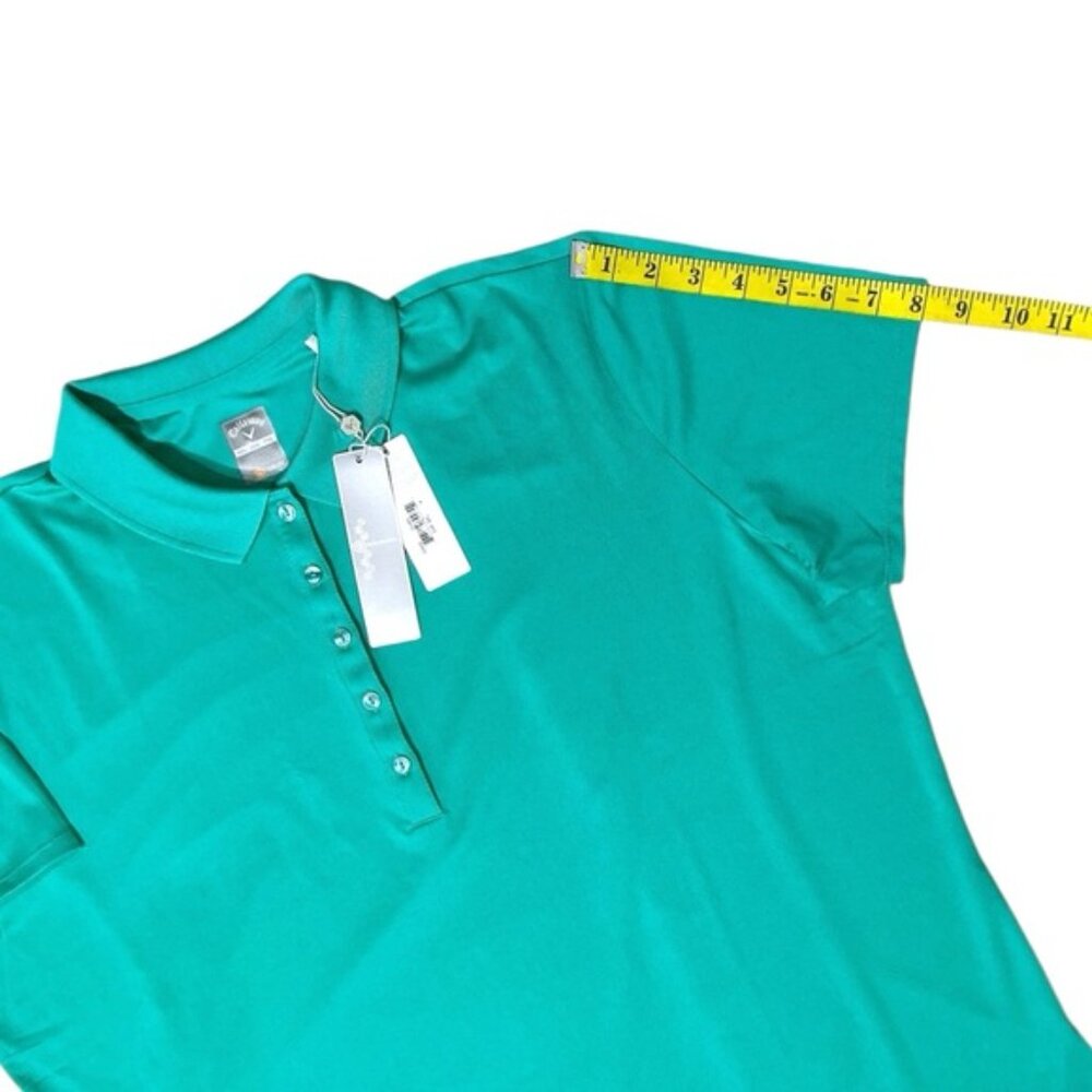 Callaway Golf Polo Women's Short Sleeve Opti-Dri Shirt Columbia Green Plus XXL - Picture 9 of 16